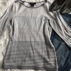 Metallic grey sweater